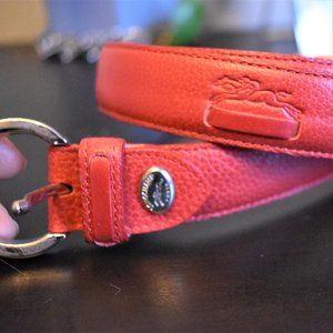 Longchamp Red Leather Belt